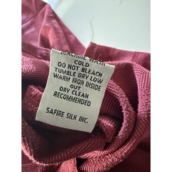 Stacy Adams Mens Shirt 3X Long Sleeve Button Down Burgundy Striped Casual - Picture 12 of 12